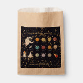 宇宙飛行士太陽の系モノグラム文字グリッタークール フェイバーバッグ (正面)