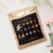 宇宙飛行士太陽の系モノグラム文字グリッタークール フェイバーバッグ (封をした状態)