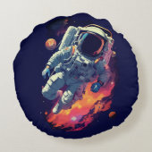 宇宙飛行士失ったの銀河系背景 ラウンドクッション (裏面)
