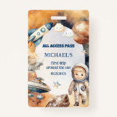 宇宙飛行士宇宙のまわりにFirst Trip The Sun ID Card バッジ (裏面)
