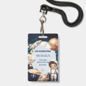 宇宙飛行士宇宙のまわりにFirst Trip The Sun ID Card バッジ (ストラップ付き表面)