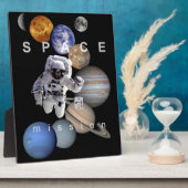 宇宙飛行士宇宙の太陽のミッション系惑星 フォトプラーク (側面)