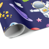 宇宙飛行士宇宙エイリアン包装紙 ラッピングペーパー (ロールコーナー)