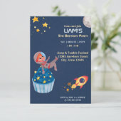 宇宙飛行士宇宙キッド誕生日招待状 招待状 (スタンド正面)