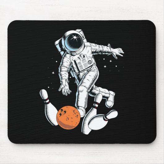 宇宙飛行士宇宙クールボーリング値リスト マウスパッド (正面)