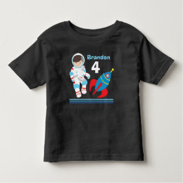 宇宙飛行士宇宙クール誕生日カスタム少年 トドラーTシャツ