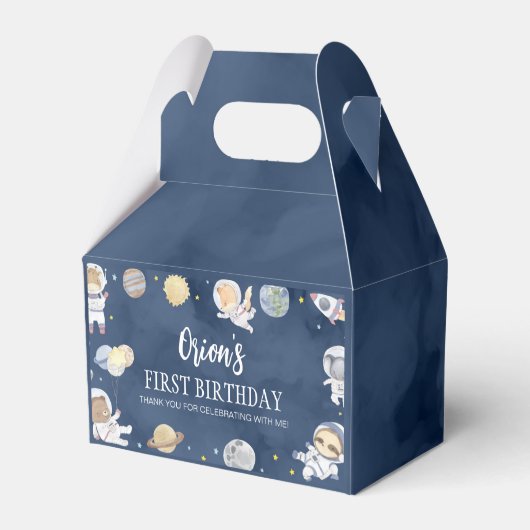 宇宙飛行士宇宙サファリワイルドワン誕生日 フェイバーボックス (裏面サイド)