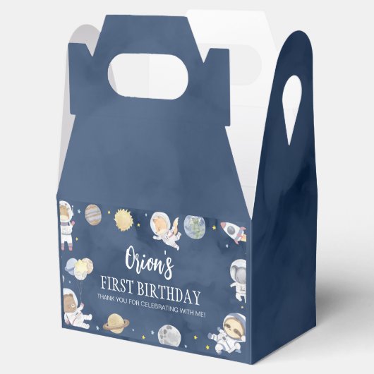 宇宙飛行士宇宙サファリワイルドワン誕生日 フェイバーボックス (オープン)