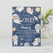 宇宙飛行士宇宙サファリ誕生日 招待状 (スタンド正面)