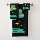宇宙飛行士宇宙スターズホームは私の安全感じな場所 バスタオルセット (インサイチュ)
