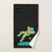 宇宙飛行士宇宙スターズホームは私の安全感じな場所 バスタオルセット (ハンドタオル)