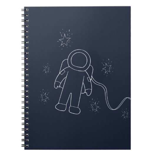 宇宙飛行士宇宙スペースマン銀河系と星 ノートブック (正面)