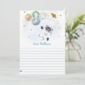 宇宙飛行士宇宙タイムカプセル1stバースデーカード 招待状 (スタンド正面)