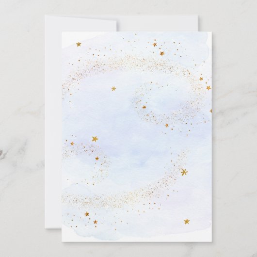 宇宙飛行士宇宙タイムカプセル1stバースデーカード 招待状 (裏面)