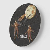 宇宙飛行士宇宙テーマ子供部屋デコールforボーイズ ラージ壁時計 (傾斜)