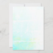 宇宙飛行士宇宙ネオン誕生日 招待状 (裏面)