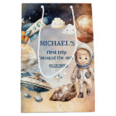 宇宙飛行士宇宙ファーストトリップのまわりにザ・サン抱き枕 ミディアムペーパーバッグ (正面)