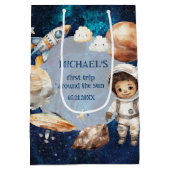 宇宙飛行士宇宙ファーストトリップのまわりにザ・サン抱き枕 ミディアムペーパーバッグ (裏面)