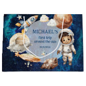 宇宙飛行士宇宙ファーストトリップのまわりにザ・サン抱き枕 ラージペーパーバッグ (正面)