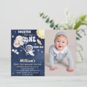 宇宙飛行士宇宙ファーストトリップのまわりにザ・サン誕生日 招待状 (スタンド正面)