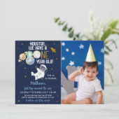 宇宙飛行士宇宙ファーストトリップのまわりにザ・サン誕生日 招待状 (スタンド正面)