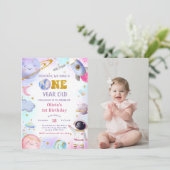 宇宙飛行士宇宙ファーストトリップのまわりにザ・サン誕生日 招待状 (スタンド正面)