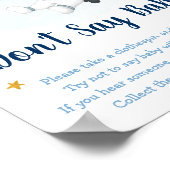 宇宙飛行士宇宙ブルー金ゴールドはベビーゲームを言わない ポスター (角)