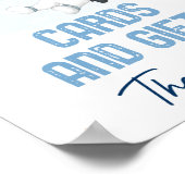 宇宙飛行士宇宙ブルー金ゴールドカード&ギフトサイン ポスター (角)