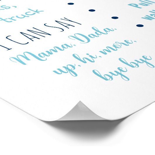 宇宙飛行士宇宙ブルー金ゴールドファースト誕生日マイルストーン ポスター (角)