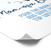 宇宙飛行士宇宙ブルー金ゴールドベビーシャワーママモサバー ポスター (角)