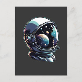 宇宙飛行士宇宙ヘルメット ポストカード