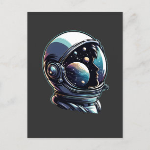 宇宙飛行士宇宙ヘルメット ポストカード