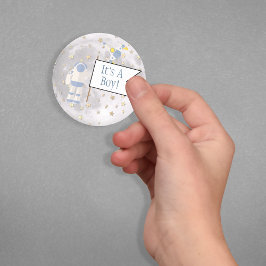 宇宙飛行士宇宙ベビームーン男の子だ！ ラウンドシール