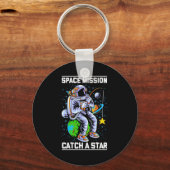 宇宙飛行士宇宙ミッションが星を獲得 キーホルダー (正面)