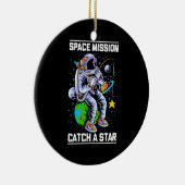 宇宙飛行士宇宙ミッションが星を獲得 セラミックオーナメント (右)