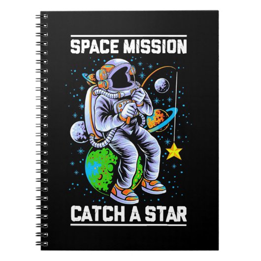 宇宙飛行士宇宙ミッションが星を獲得 ノートブック (正面)