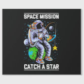 宇宙飛行士宇宙ミッションが星を獲得 ラッピングペーパー (フラット)