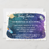 *~*宇宙飛行士宇宙ロケットベビーシャワー 招待状 (裏面)