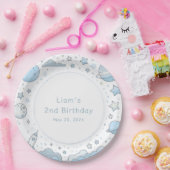 宇宙飛行士宇宙ロケット子供の誕生日 ペーパープレート (パーティー)