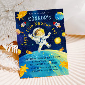 宇宙飛行士宇宙ロケット惑星星誕生日 招待状