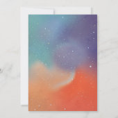 宇宙飛行士宇宙ロケット船誕生日写真 招待状 (裏面)