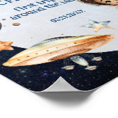 宇宙飛行士宇宙初ののまわりに日帰り歓迎 ポスター (角)