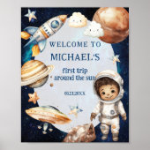 宇宙飛行士宇宙初ののまわりに日帰り歓迎 ポスター (正面)