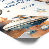 宇宙飛行士宇宙初ののまわりに日帰り歓迎 ポスター (角)