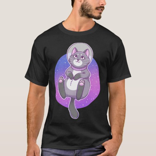 宇宙飛行士宇宙子猫 Tシャツ (正面)
