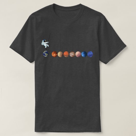 宇宙飛行士宇宙宇宙の惑星プレミアムTシャツ Tシャツ (デザイン正面)