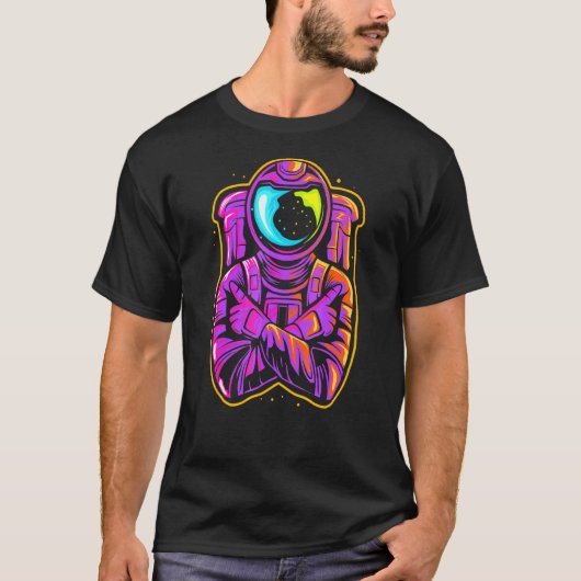 宇宙飛行士宇宙宇宙飛行士ムーン火星惑星 Tシャツ (正面)
