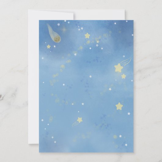 宇宙飛行士宇宙惑星誕生日招待状 招待状 (裏面)