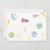 宇宙飛行士宇宙最初の誕生日招待状 招待状 (裏面)