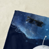 宇宙飛行士宇宙漫画の子供の銀河系星 ビーチタオル (インサイチュ)
